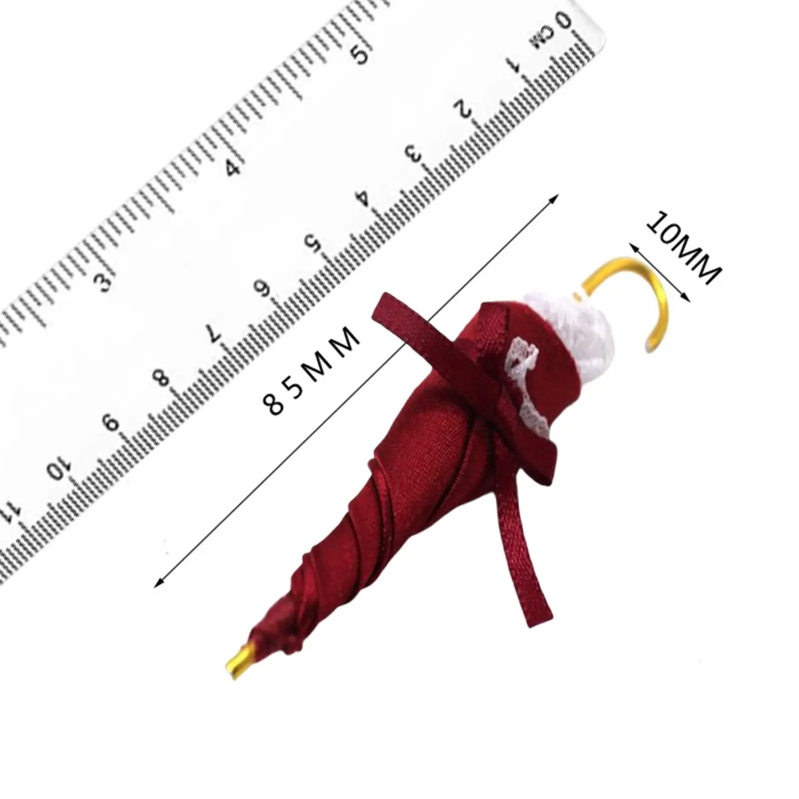 4x Doll House Umbrella Bridesmaid DIY Wedding Accessories Figure for Red