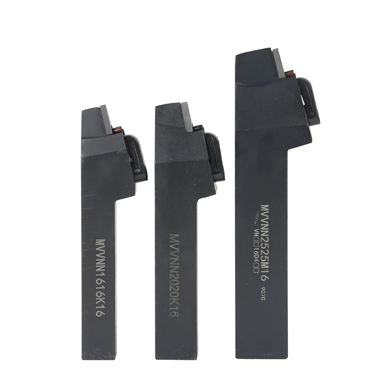 CNC External Turning Tool Holder with Carbide Insert VNMG160404, MVVNN Lathe Cutter Bar for Metal Cutting