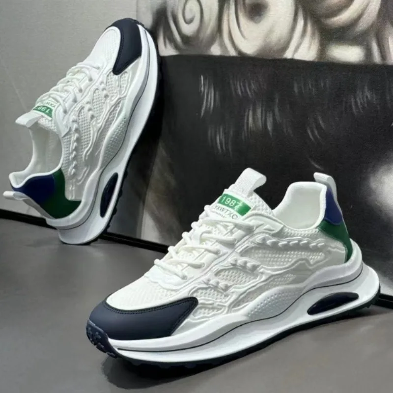 Spring Fashion Breathable Mesh men's sneakers and casual shoes Versatile Thick Sole Anti-slip Sports Shoes zapatillas de mujer