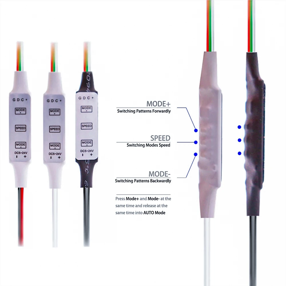5V USB WS2812B RGBIC LED Strip Kit 3‑Key Controller 16 Million Colors Dimmable Dream Color TV Backlight Gaming Bedroom Home Deco