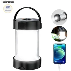 Solar Lantern Camping Light Outdoor Lighting USB Rechargeable Lamp Powerful Flashlight Tent Equipment Supplies Portable Lights