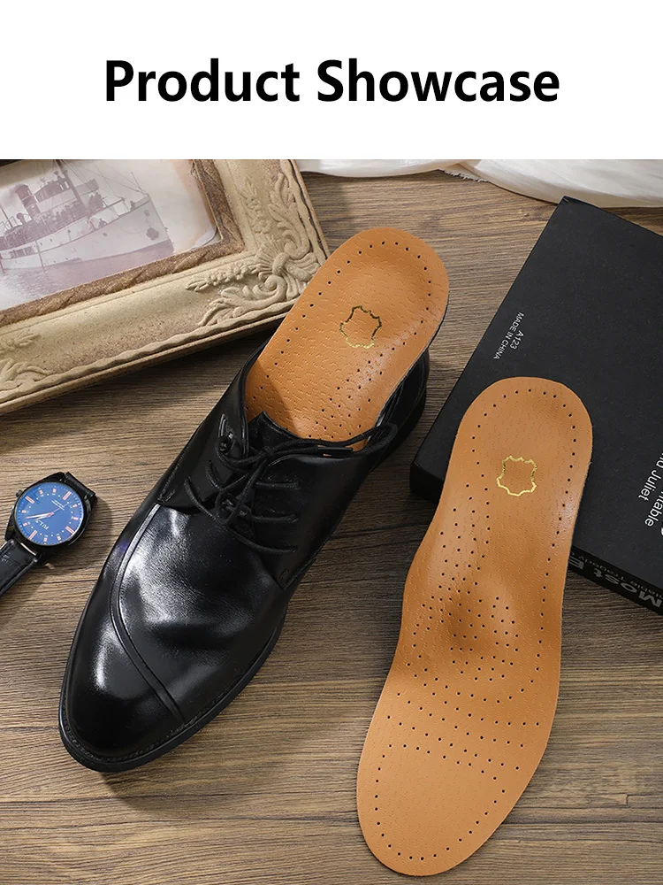 

Leather Orthopedic Insole Orthotic Arch Support Instep Flat Foot Shoe Pad PU Latex Antibacterial Active Carbon Foot Care Unisex