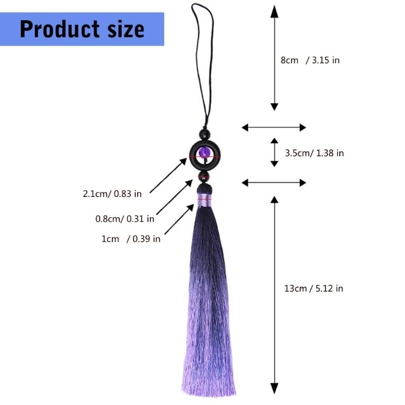 Taiji Swords Tassels with Secure Attachment for Performances Decorative Pendant E0BF
