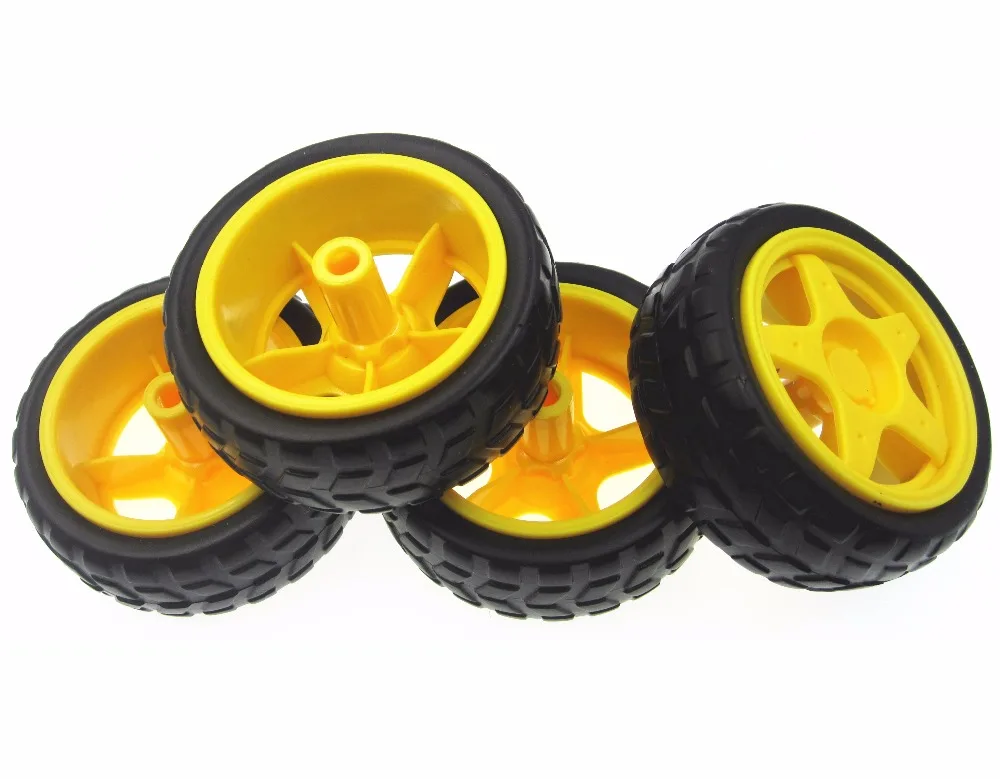 4 лота/упаковка, двигатель постоянного тока с замедлением + поддерживающие колеса, шасси умного автомобиля, колеса двигателя/робота