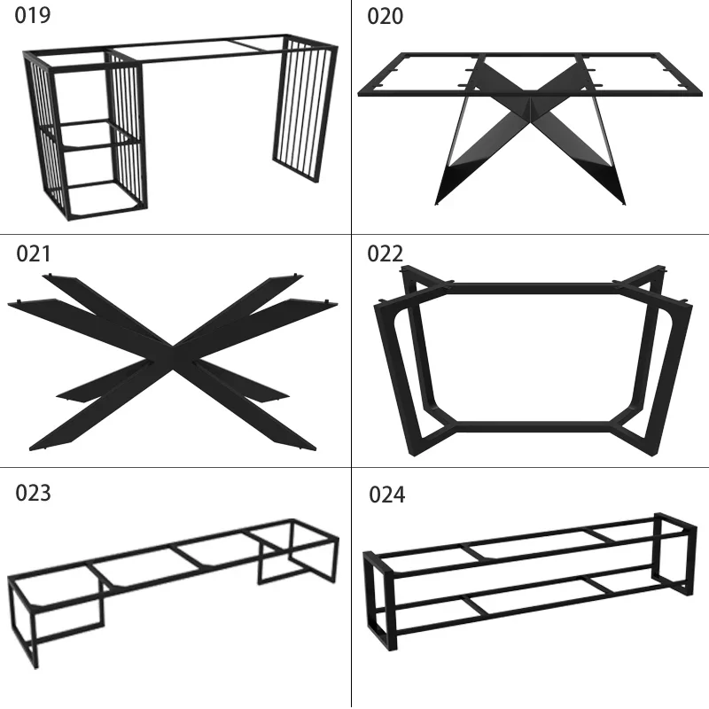 Duży stół ze stali nierdzewnej, stół jadalny, biurko, toaletka z podnóżkami barowymi, metalowy stojak, prosta czarna noga stołu