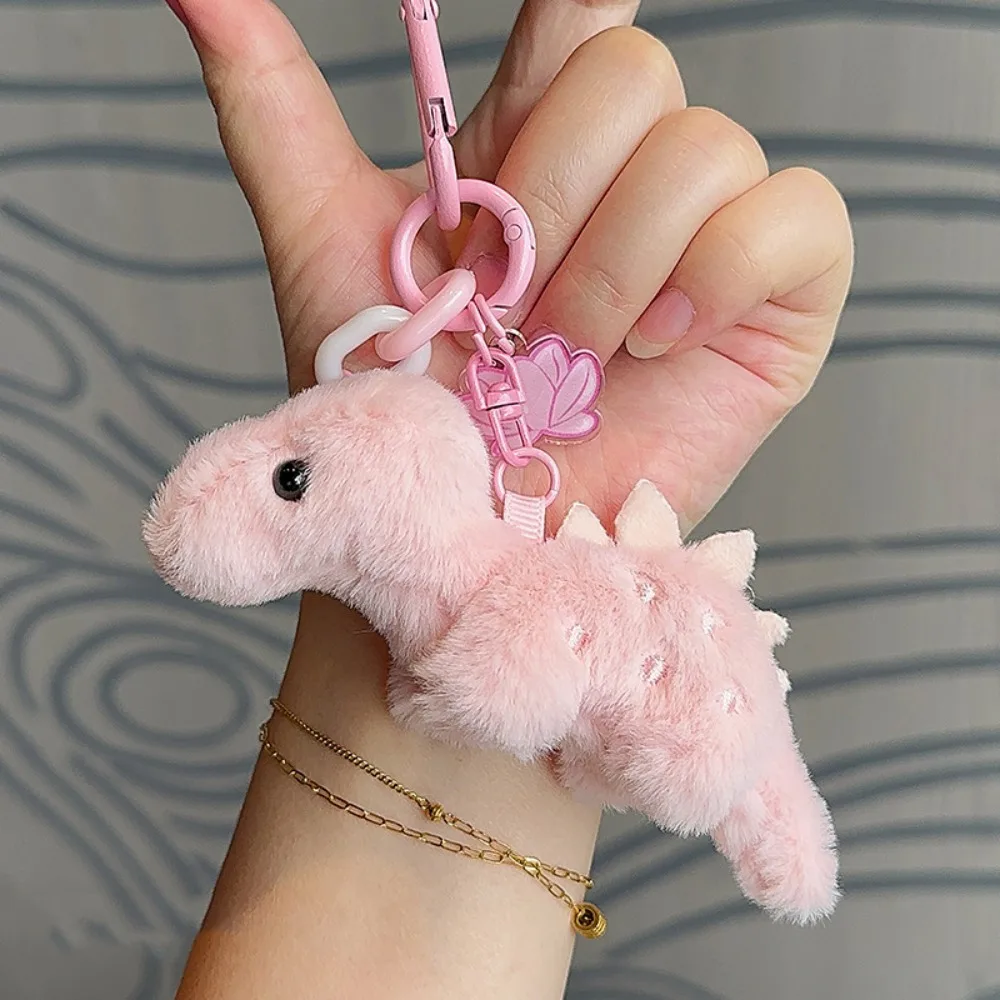 Simple Design Dopamine Dinosaur Pendant Material Niche Dinosaur Keychain Soft Texture Trendy Dinosaur Keyring Keychain Decor