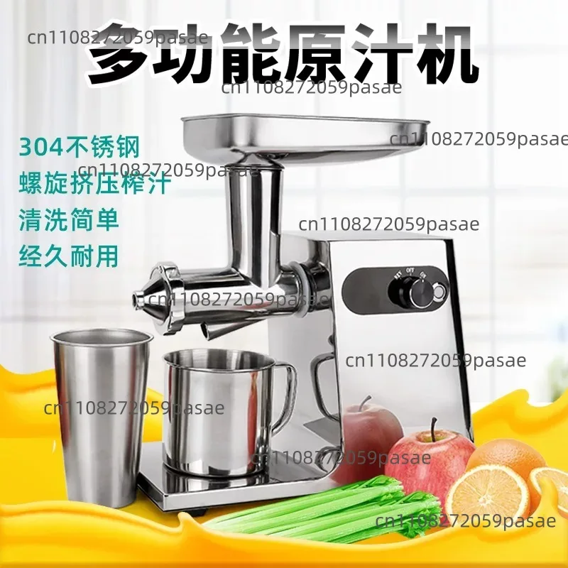 Automatic Commercial Electric Juicer for Fruits, Herbs, Celery, Wheatgrass, Ginger, Pomegranate, and Kumquat