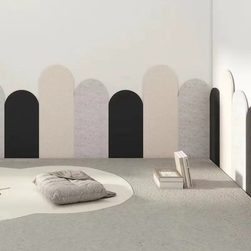 High Density 9mm Thick Felt Board Non-adhesive Semicircle Wall Panel Protector for Kindergarten Corridor Background Decoration