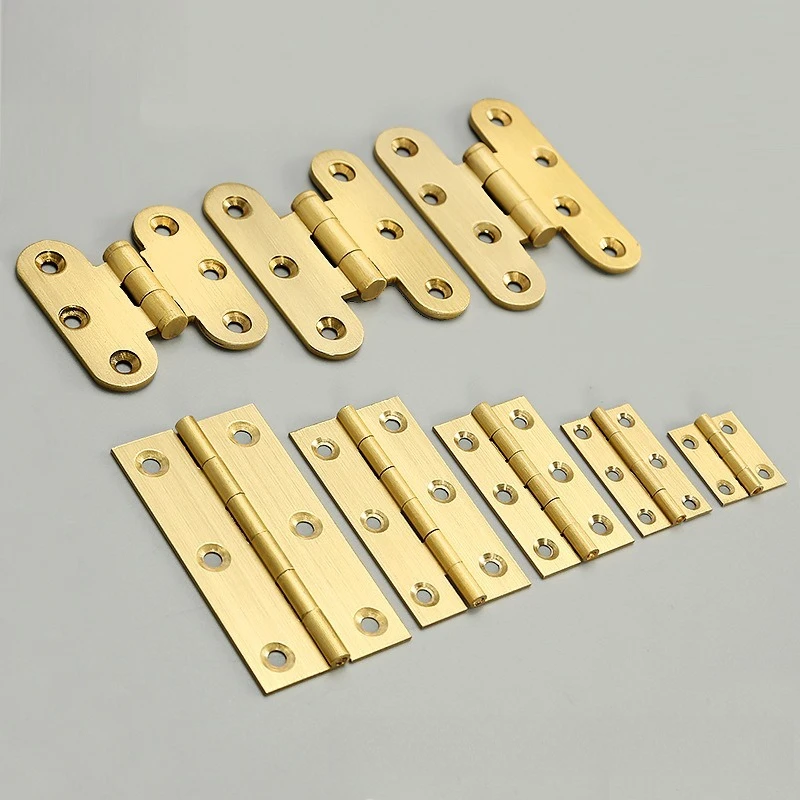 2 Pcs Vintage Thickened Brass Butterfly Folding Hinge Retro Furniture Small Hinge Antique Cabinet Door Flat Opening Folding Page
