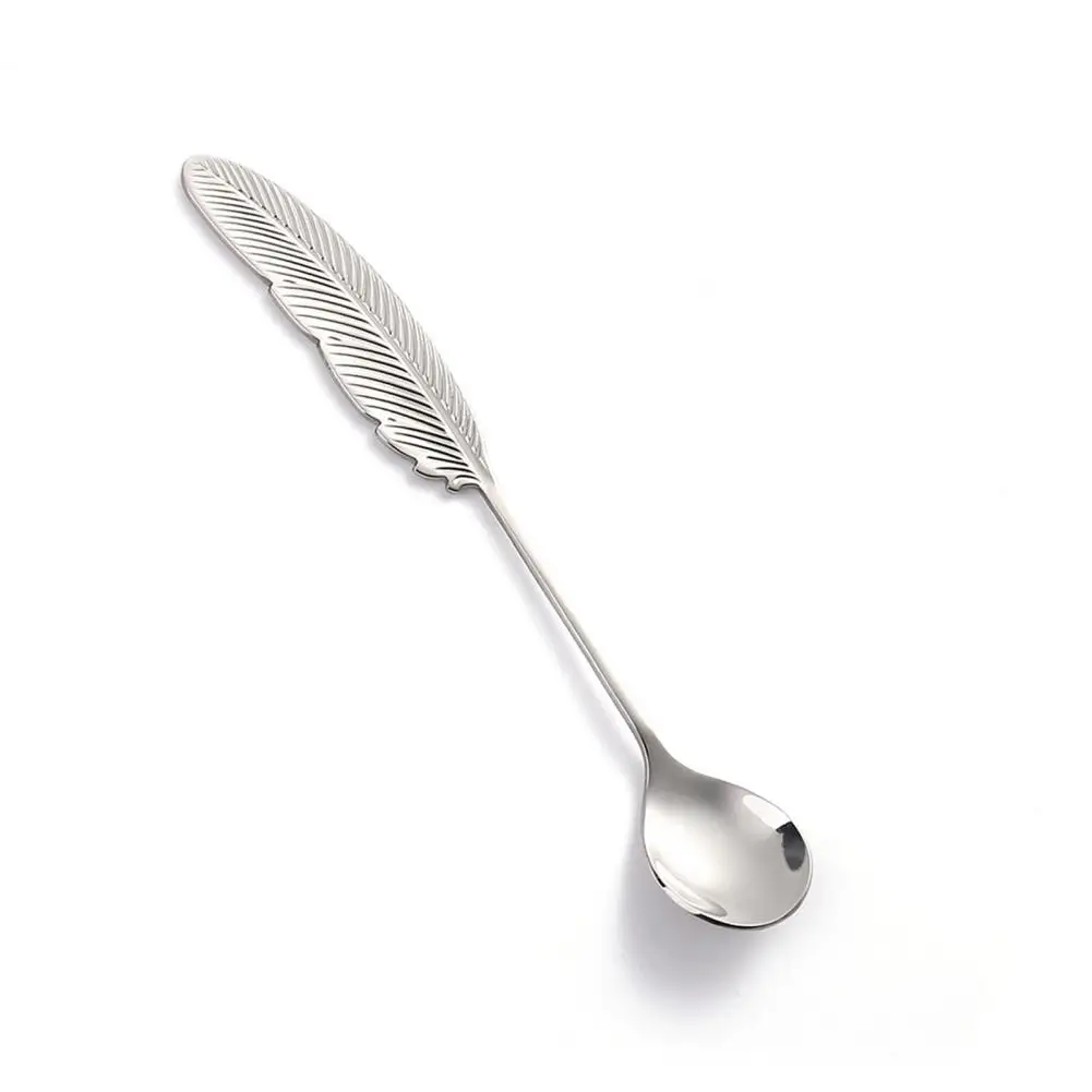 Durable Attractive Unique Coffee Mixing Spoon 304Stainless Steel Mixing Spoon Tea Dessert Mixing Spoon Kitchen Supplies