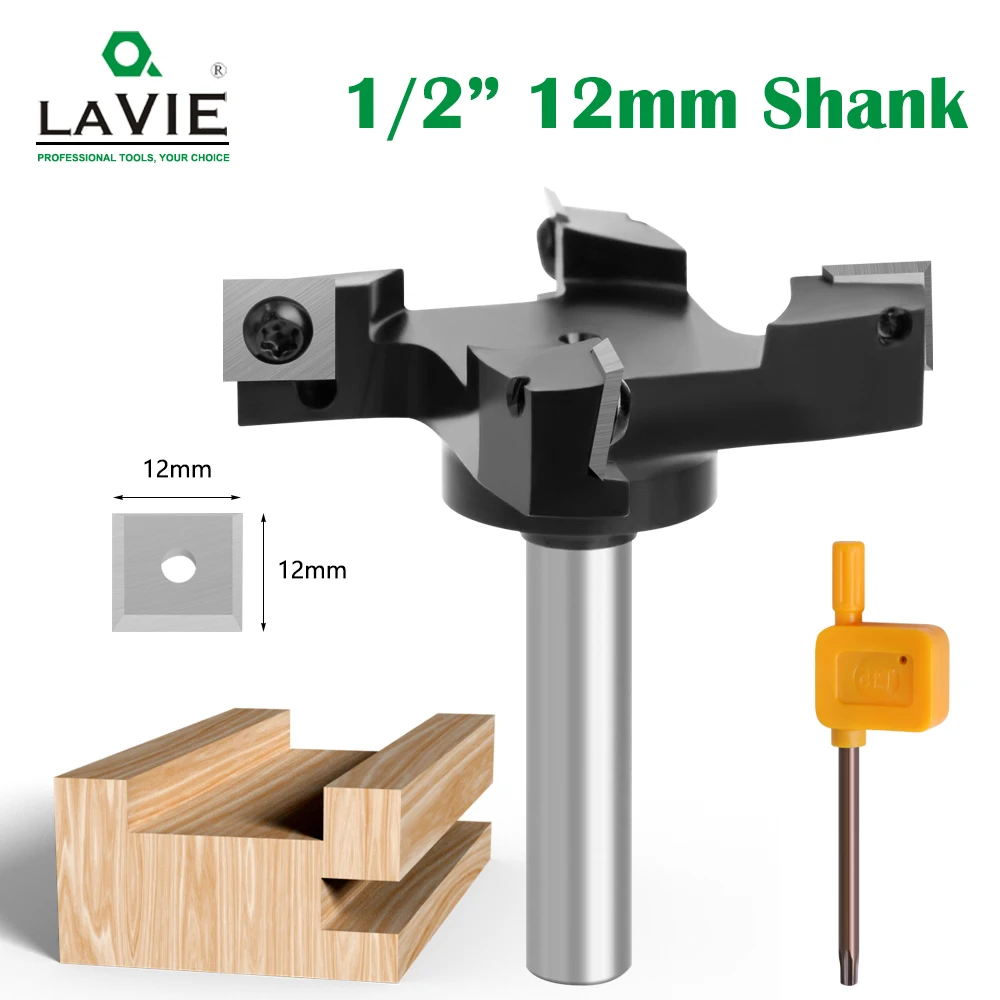 LAVIE 1pc T-Slot Router Bit 12mm 1/2