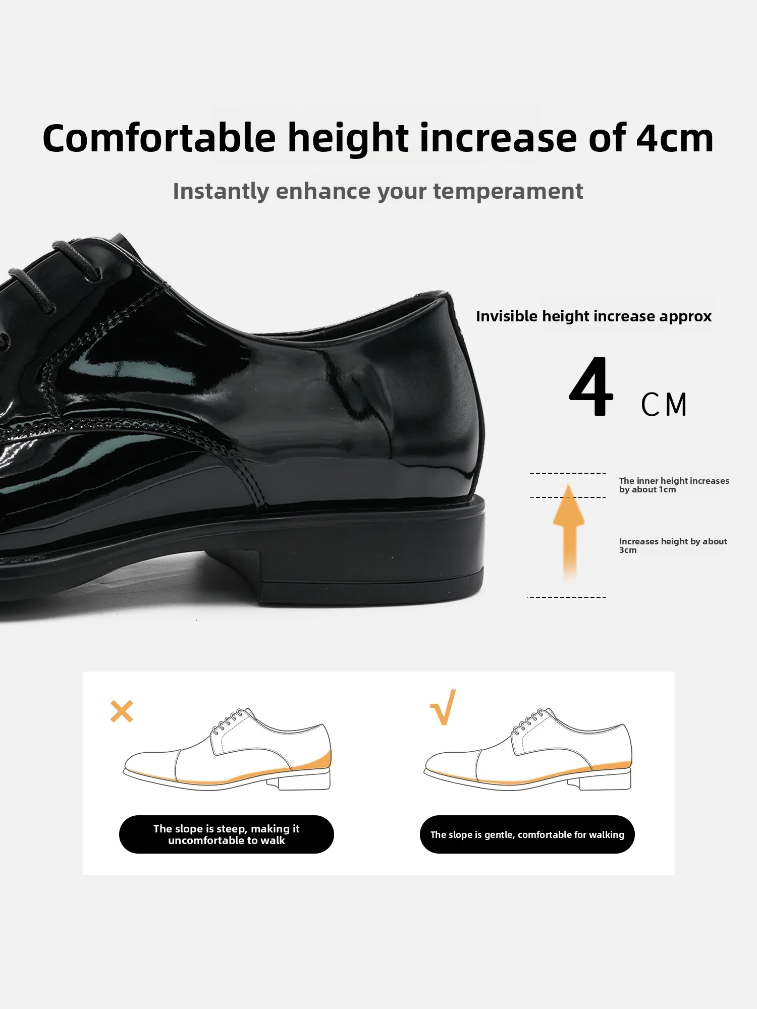 New Men's Casual Business Leather Shoes, Leather Glossy Lace-up Formal Fashion Handmade Men's Shoes