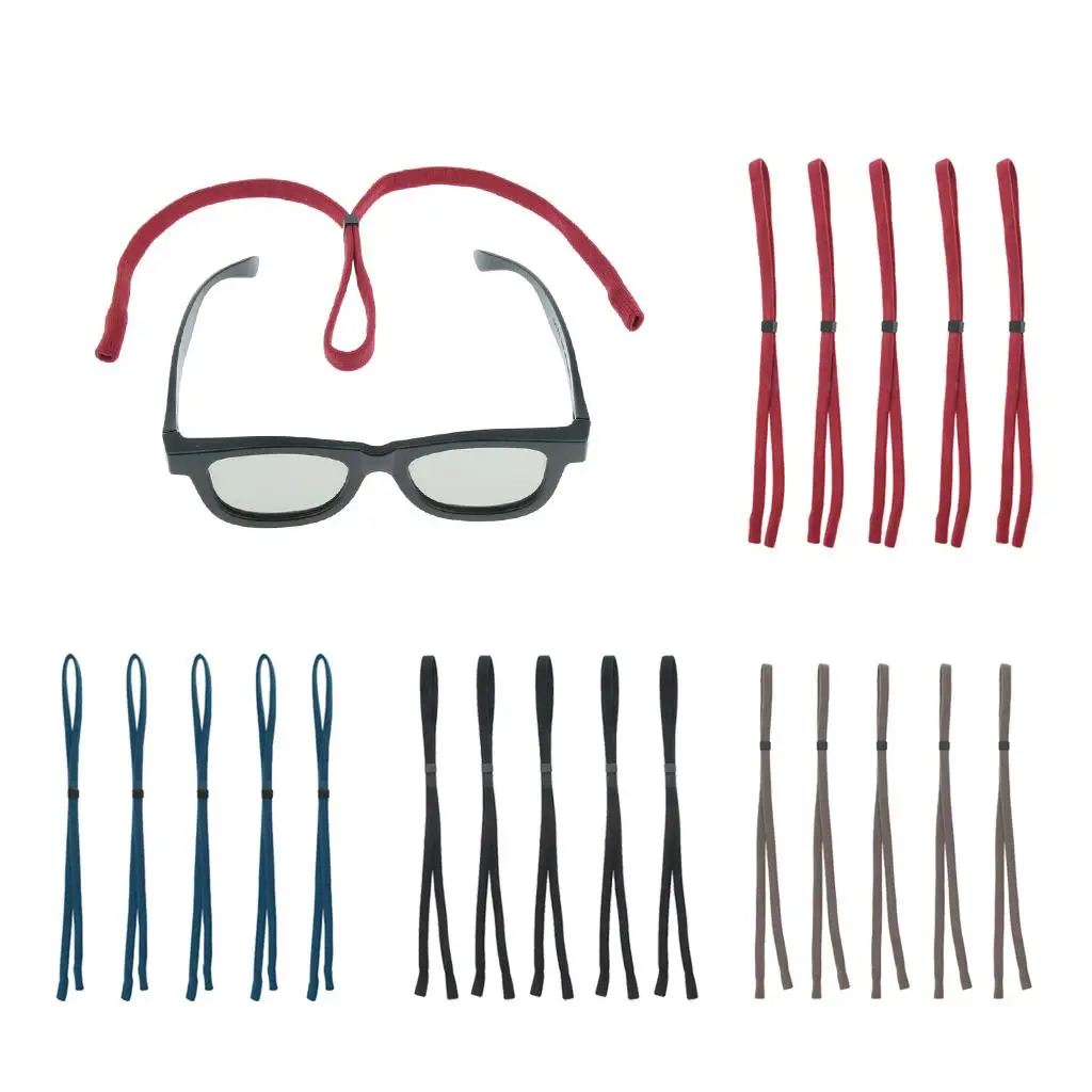 5 PCS Eyeglasses Strap Neck Cord Sunglasses Glasses String Holder Sport Band