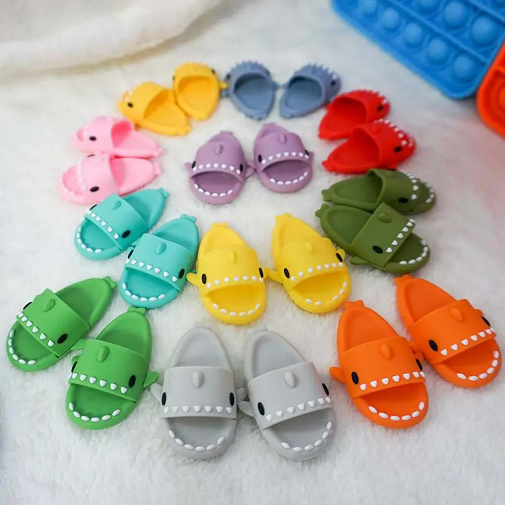 1pair Mini Shark Slipper For Small Pet Hamster Little Turtle Little Lizard Hedgehog Small Small Pet Hamster Slipper Supplies