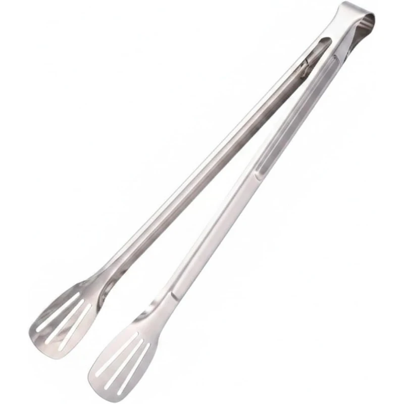 Stainless Steel Food Tongs for Cooking and Serving,Secure Grip Kitchen Utensil for Grilling and Buffet Meat Turner Spatula Tongs