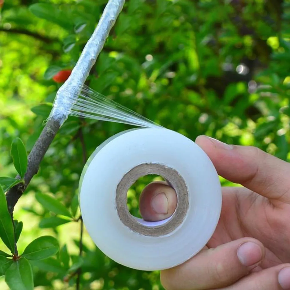 4 Rolls Transparent Grafting Tape PVC Film Stretchable Self-Adhesive for Plant Repair Budding Grafting Gardening Tape Tool