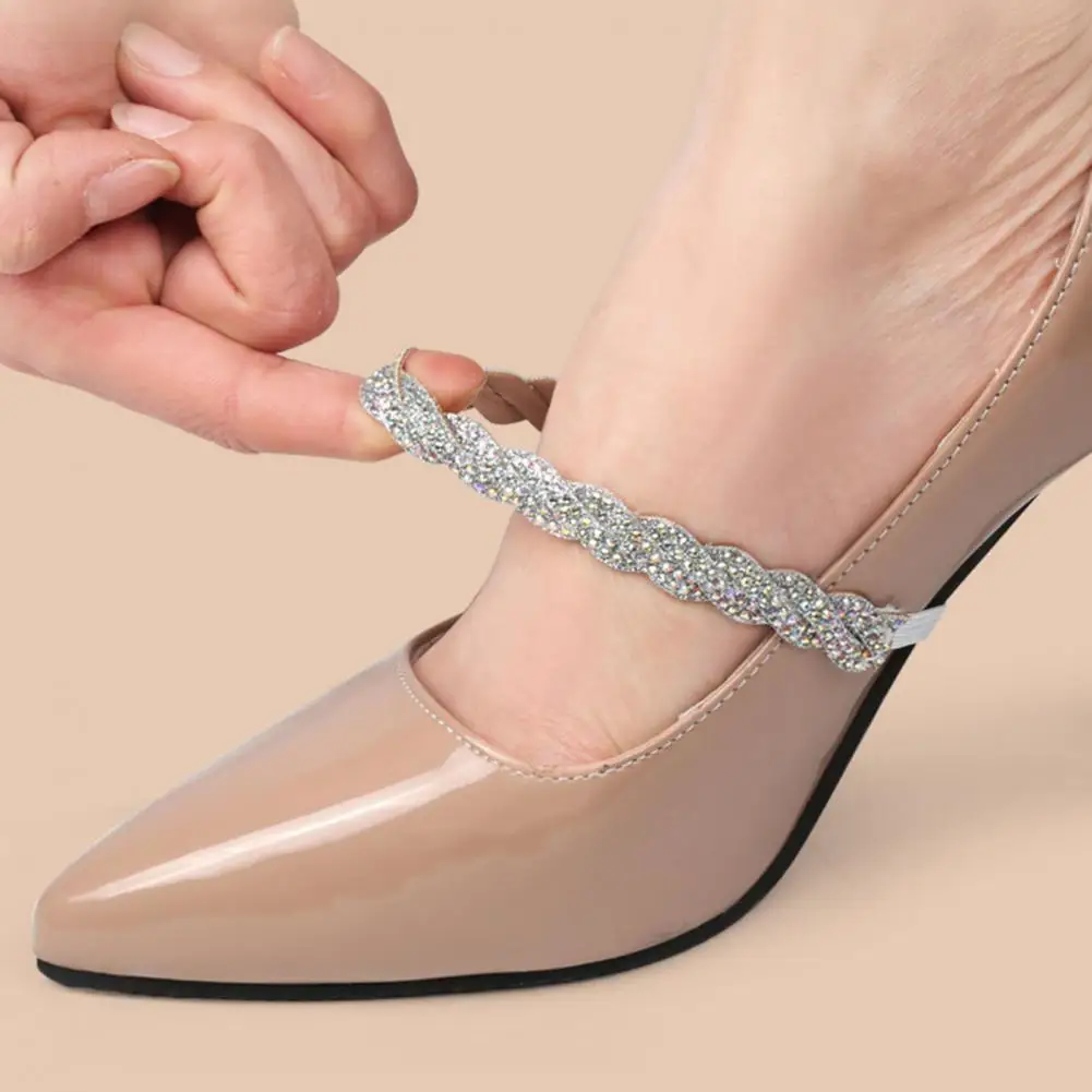 1 Pair Convenient Shoe Straps Anti-Drop Shoe Elastic Bands Anti-skid High Heels Decorations Shoelaces  Holding