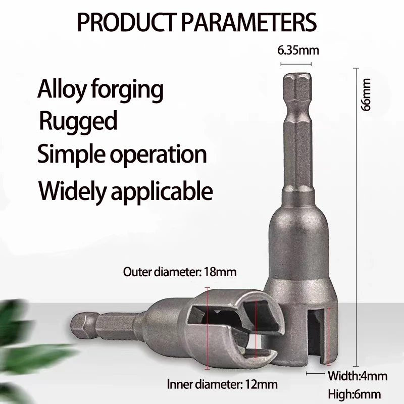 Imagem -06 - Polegada 6.35 mm Hex Shank Soquete Adaptador Porca para Ferramenta Elétrica Slotted Butterfly Bolt Socket Wrench Chave de Fenda Elétrica Manga 1