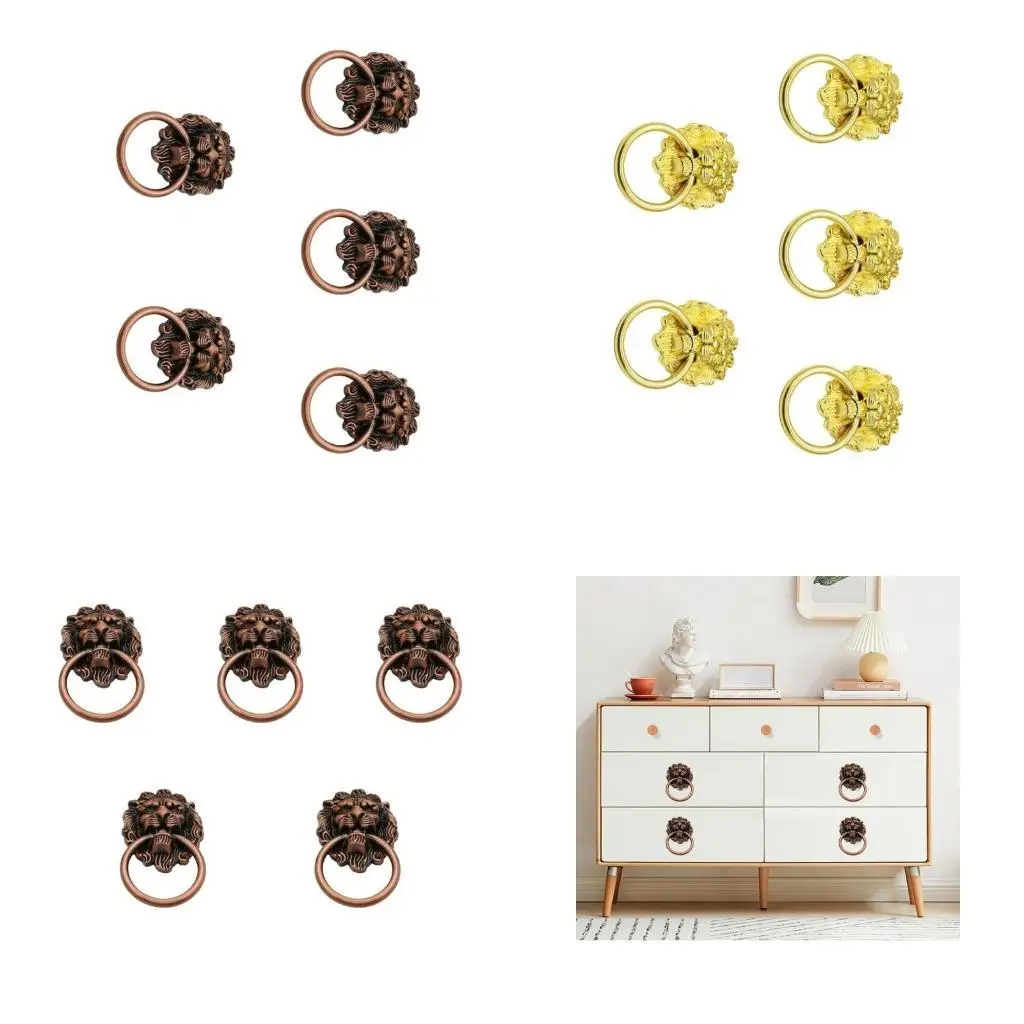 

R9UF Set of 5 Sturdy Alloy Pulls for Elegant Furniture Makeover Daily Casual Use