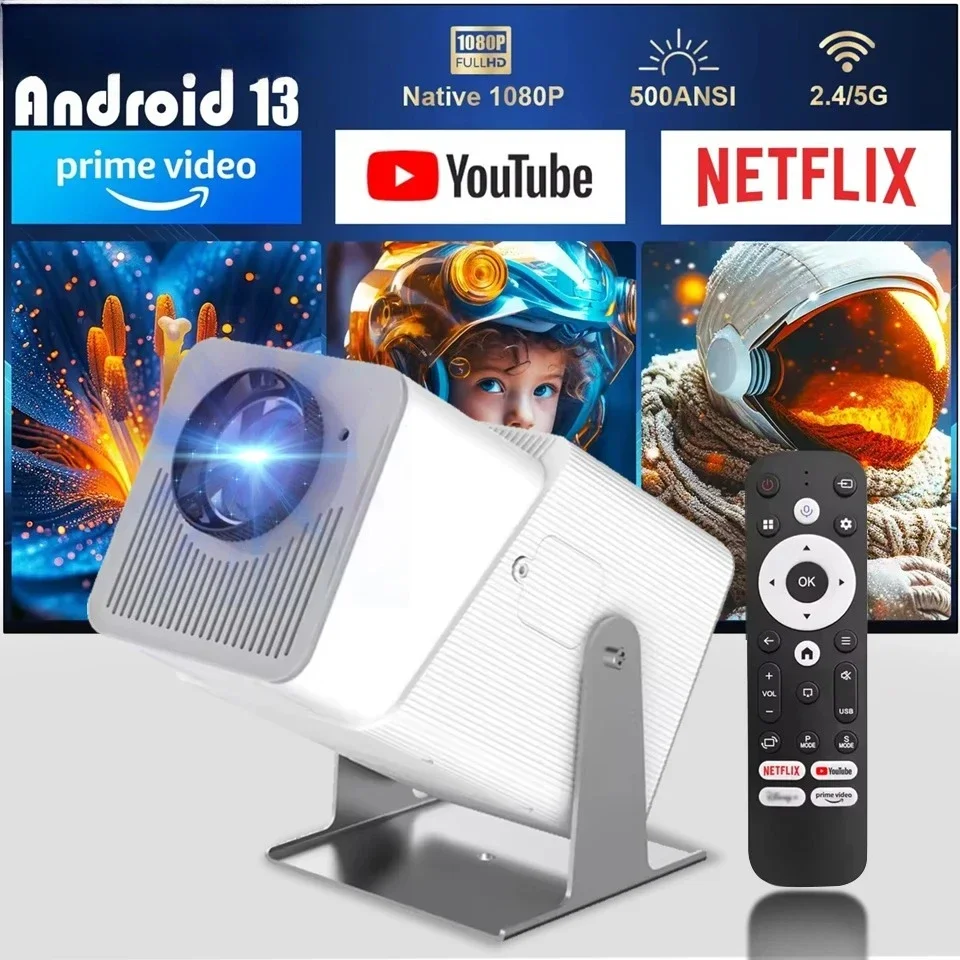 

4K Full HD Projector FHD HT21 Android WiFi 3D Home Theater HT21 Portable Beam Projector Meeting Video Movie PK HY320 New