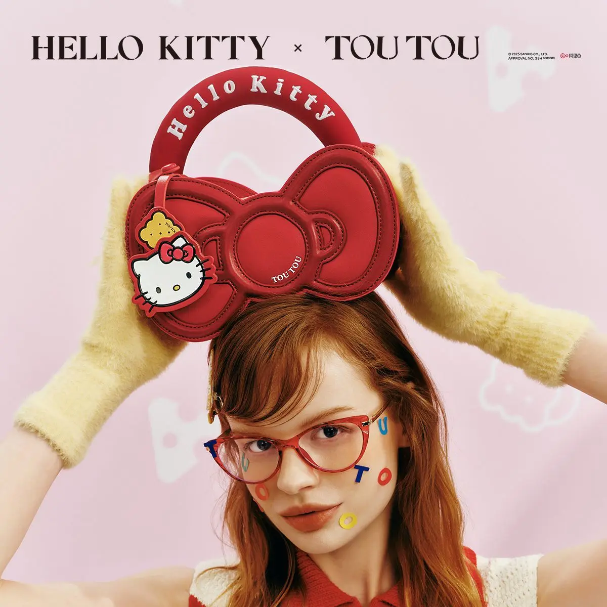 

2026 New Anime Sanrio Hello Kitty Red Exquisite Crossbody Bag Kawaii Lovely Portable Cartoon Shoulder Bag Birthday Gift Cute