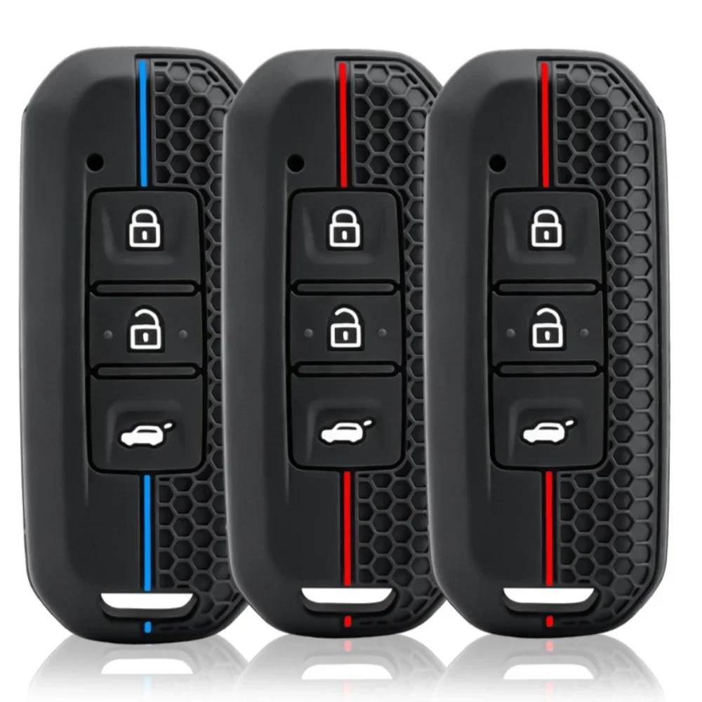 For Chevrolet Blazer Optra Turbo Hector Enjoy Captiva 3 Buttons Silicone Key Case Original Smart Remote Control Car Key Shell