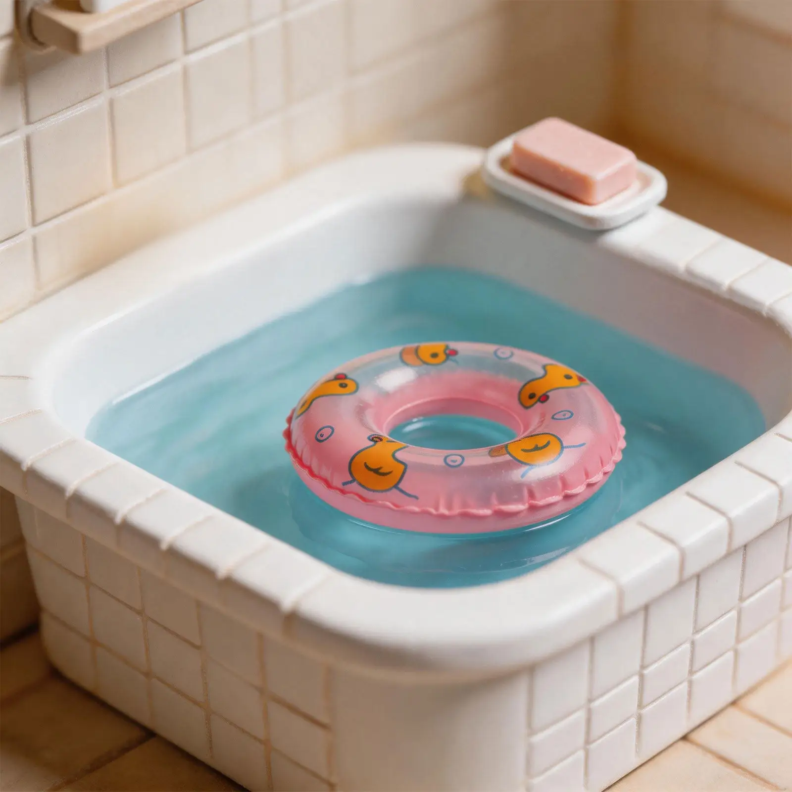 

15Pcs Adorable Mini Swimming Rings Inflatable PP Material Safe for Children Mini Pool Floats Photo Props Desktop Decoration Swim