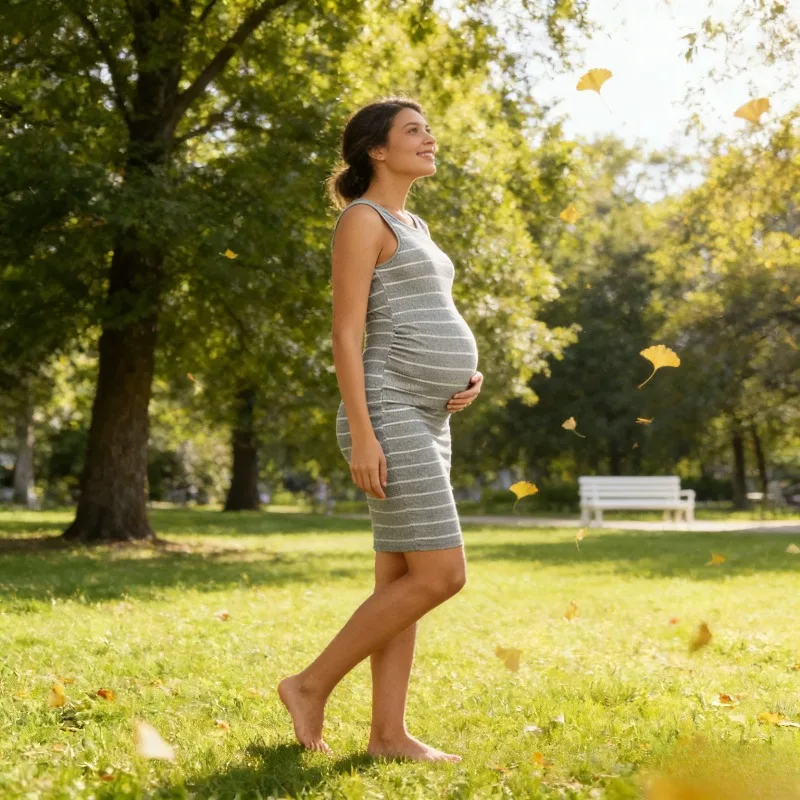 

Новое платье для беременных с круглым вырезом без рукавов в полоску, эластичное облегающее повседневное платье для беременных в западном стиле
