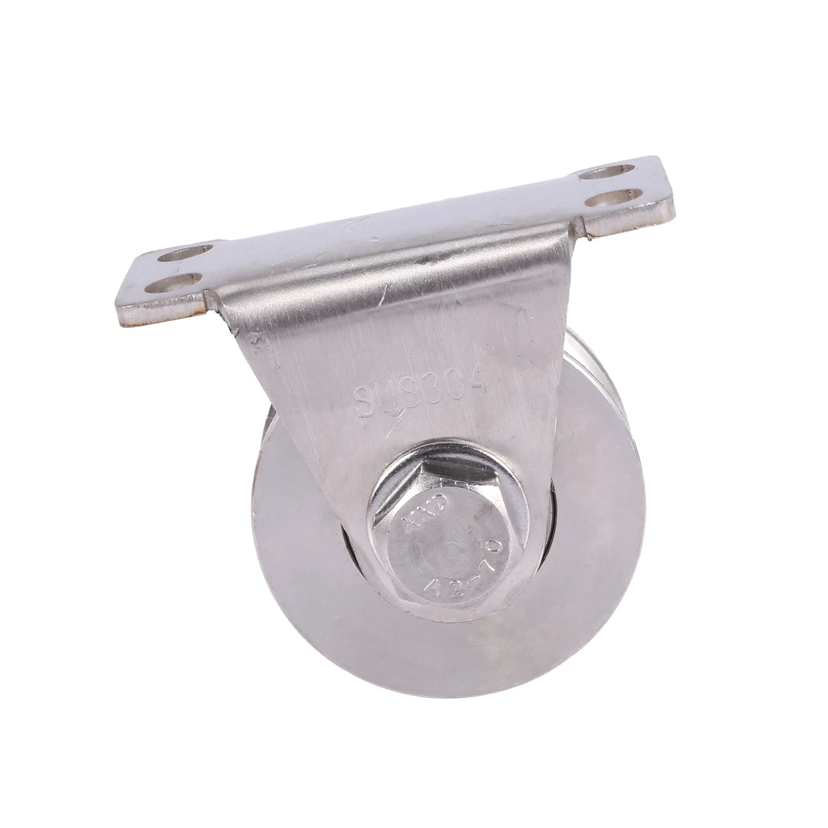 BAAJ-2Pack U-Type Stainless Steel Pulley Block Mute Bearings Groove Sliding Roller Track Wheel