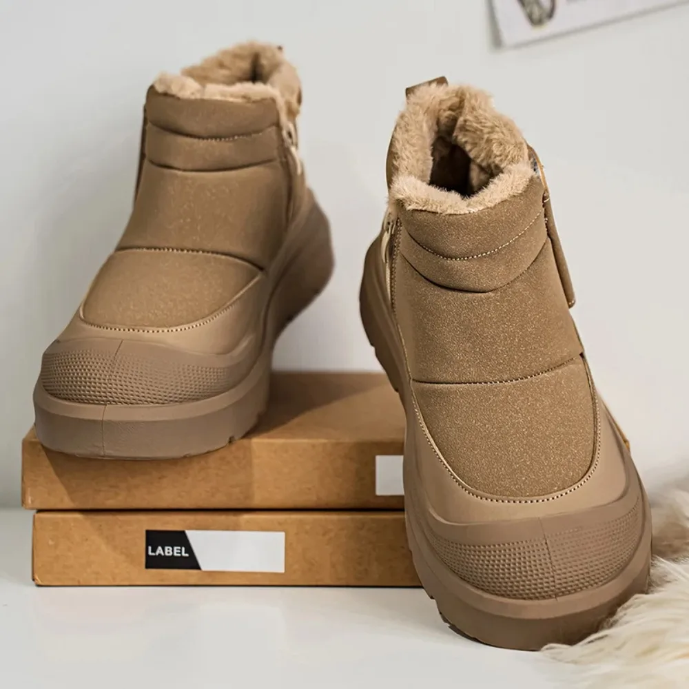 

Casual Sports Shoes, 43, 44 Men's Winter Plush Warm Snow Boots, Fashionable Snow Boots, Thick-soled Board Shoes, Men's Shoes