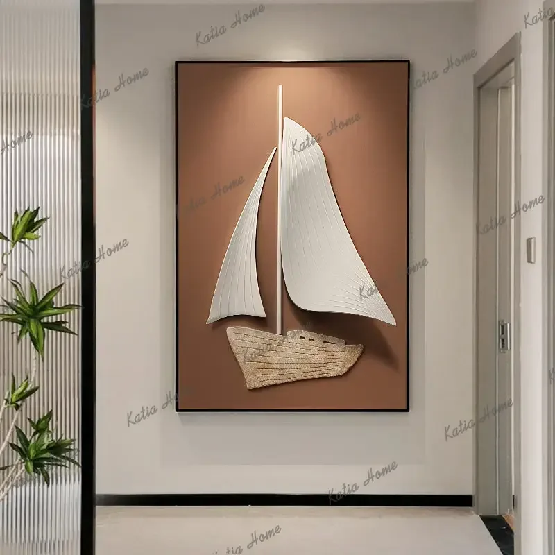YJ Modern light luxury entrance decorative paintings Living room sofa background wall decorative painting corridor hanging paint