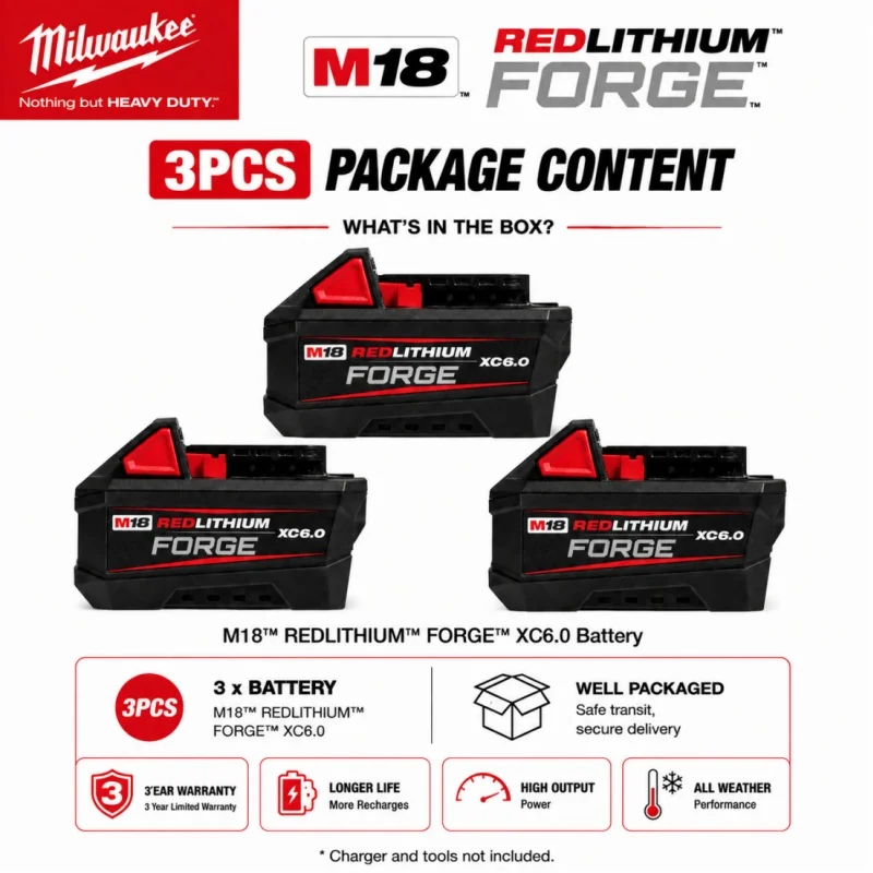 Milwaukee M12 REDLITHIUM HB 6.0Ah Extended Capacity Battery – 12V Rechargeable for M12 Cordless Tools (Model: 48-11-2402) image 3