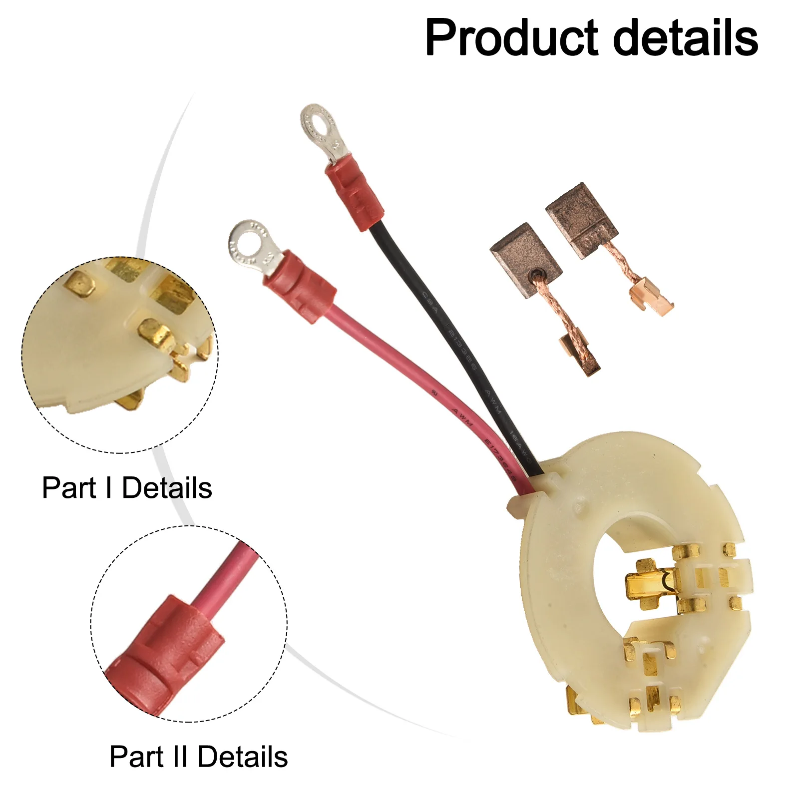 

Innovative Design Carbon Brush Holder Plus Two Compatible Brushes to Enhance Motor Performance in Various Tools