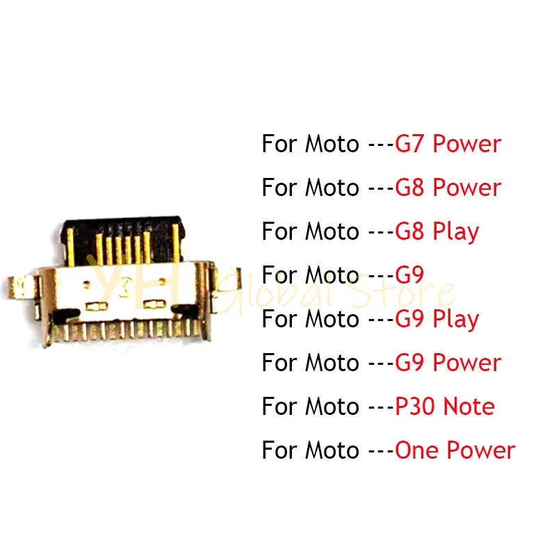 

10PCS For Motorola Moto G7 G8 G9 One Power Play P30 Note Power USB Charging Port Dock Connector Socket