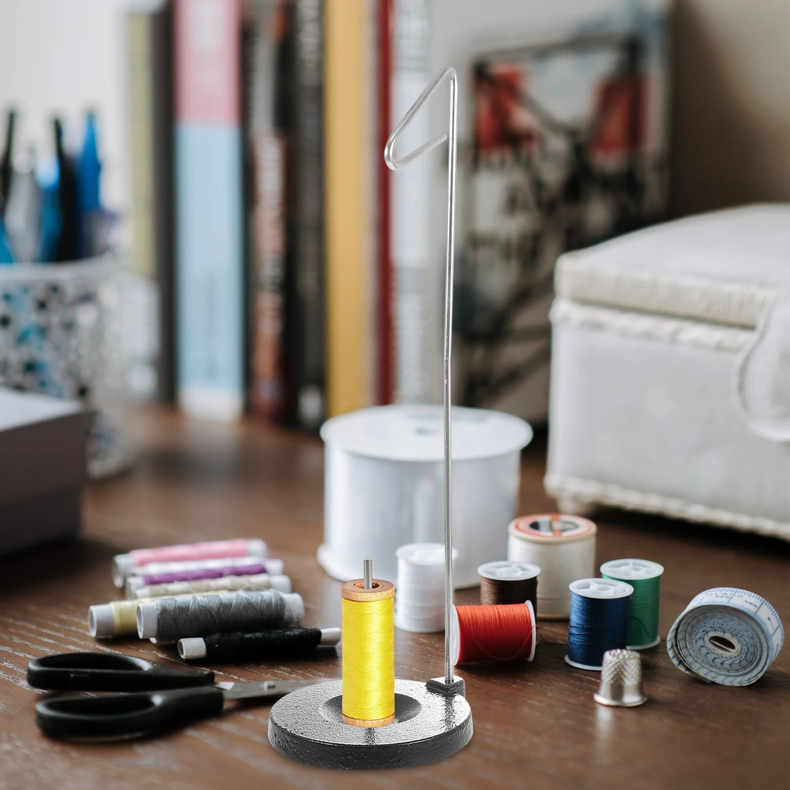 

Sewing Machine Thread St Spool Holder Quilting Bracket Sturdy Metal Construction Smooth Pacing Horizontal Spool Compatible