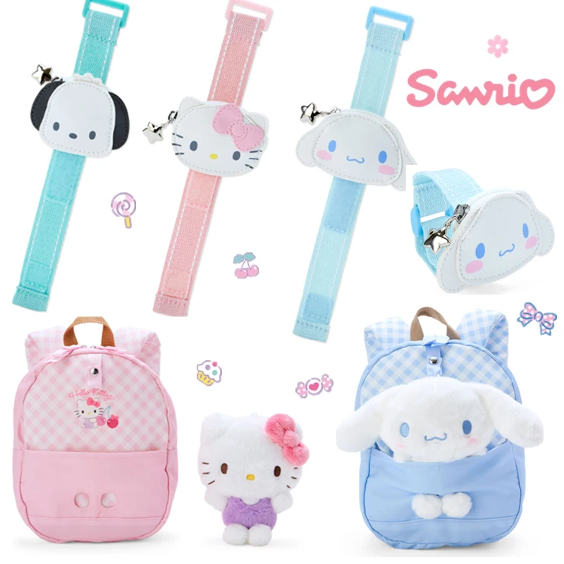 July Nieuwe Japan Sanrio Cartoon Kinderen Schooltas Rugzak Horlogetas Hellokittys Cinnamoroll Pochacco Opbergtas Anime Speelgoed Cadeau