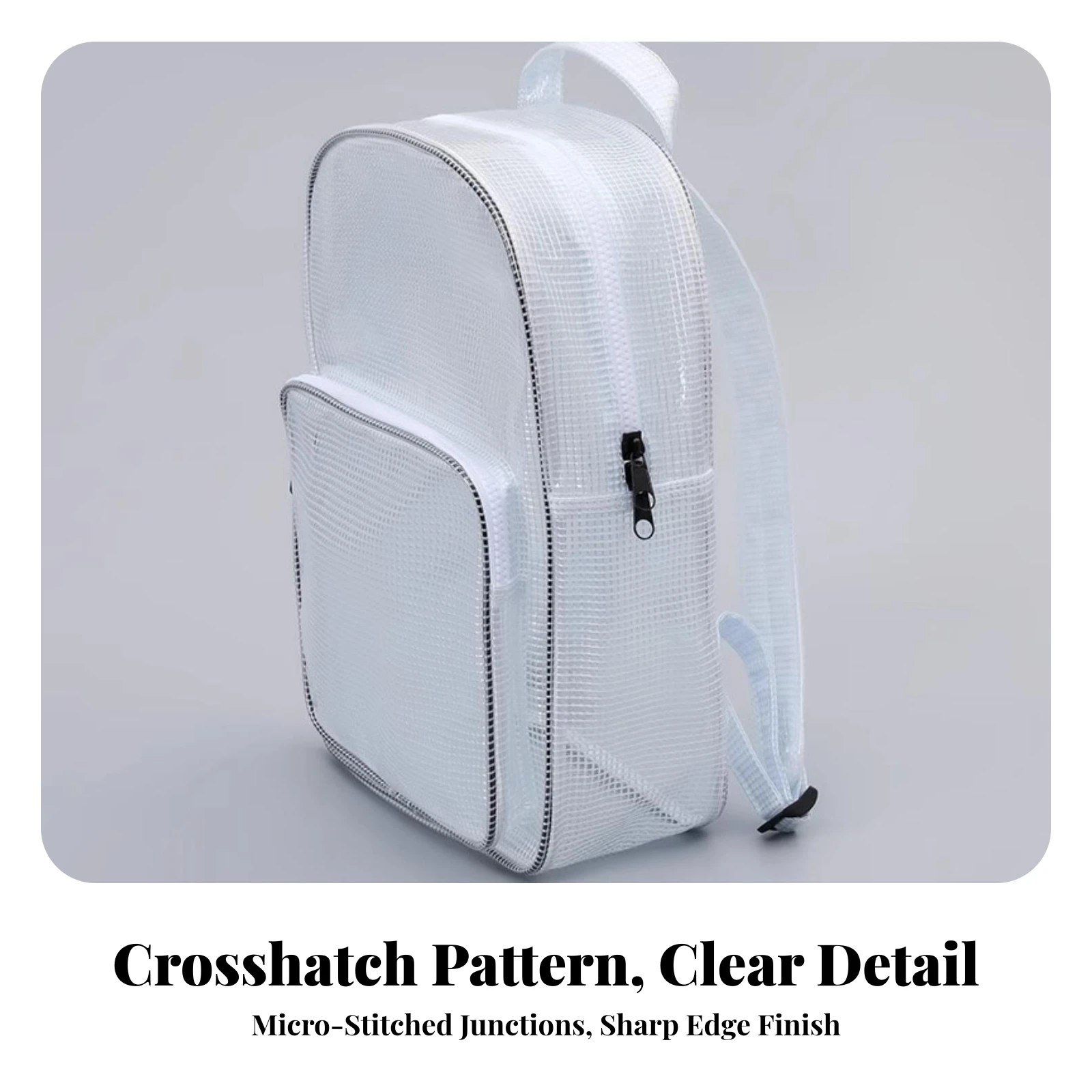 Clear Backpack Spacious Transparent Backpack Bookbag Water Resistant Rucksack Heavy Duty for Cleanroom Workers, Workplace