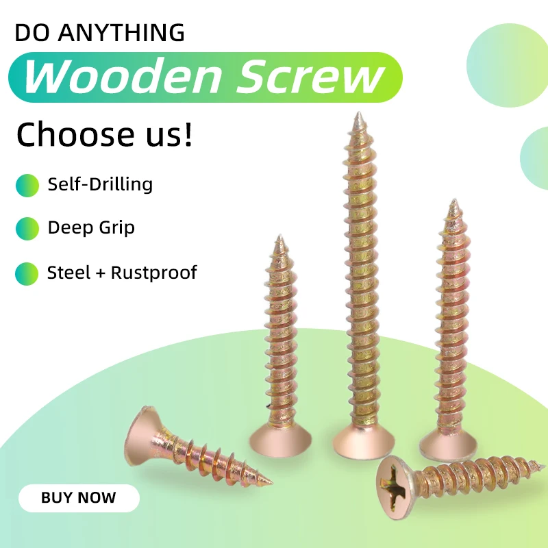 100PCS High-Quality M3.5 Self-Tapping Screws - Durable, Corrosion-Resistant, Precision Threads for Wood, Metal, and Plastic