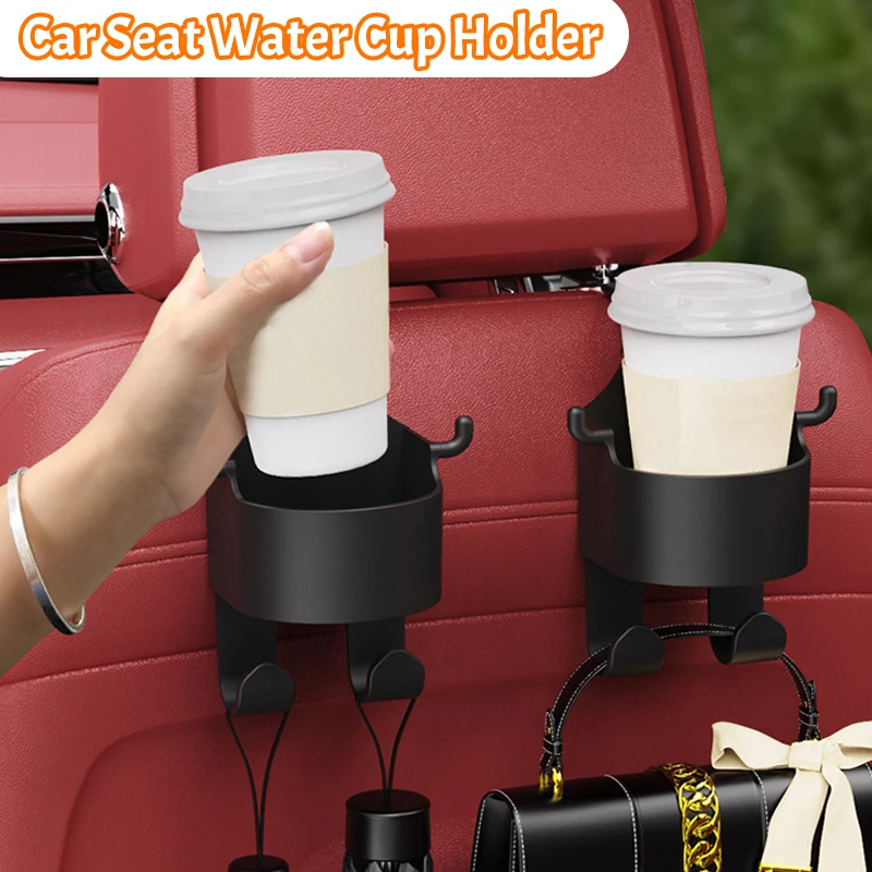 1PC ABS Car Seat Water Cup Holder Universal Suspension Storage Box Water Cup Holder Hook Automotive Interior Accessories