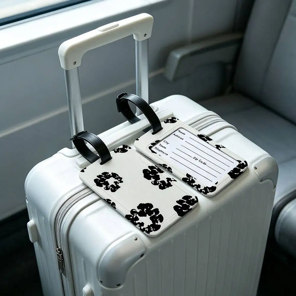 Brand D-Denim T-Tears Portable Anti lost Luggage Name Tag PVC Information Card Sleeve Suitcase Backpack Travel Label