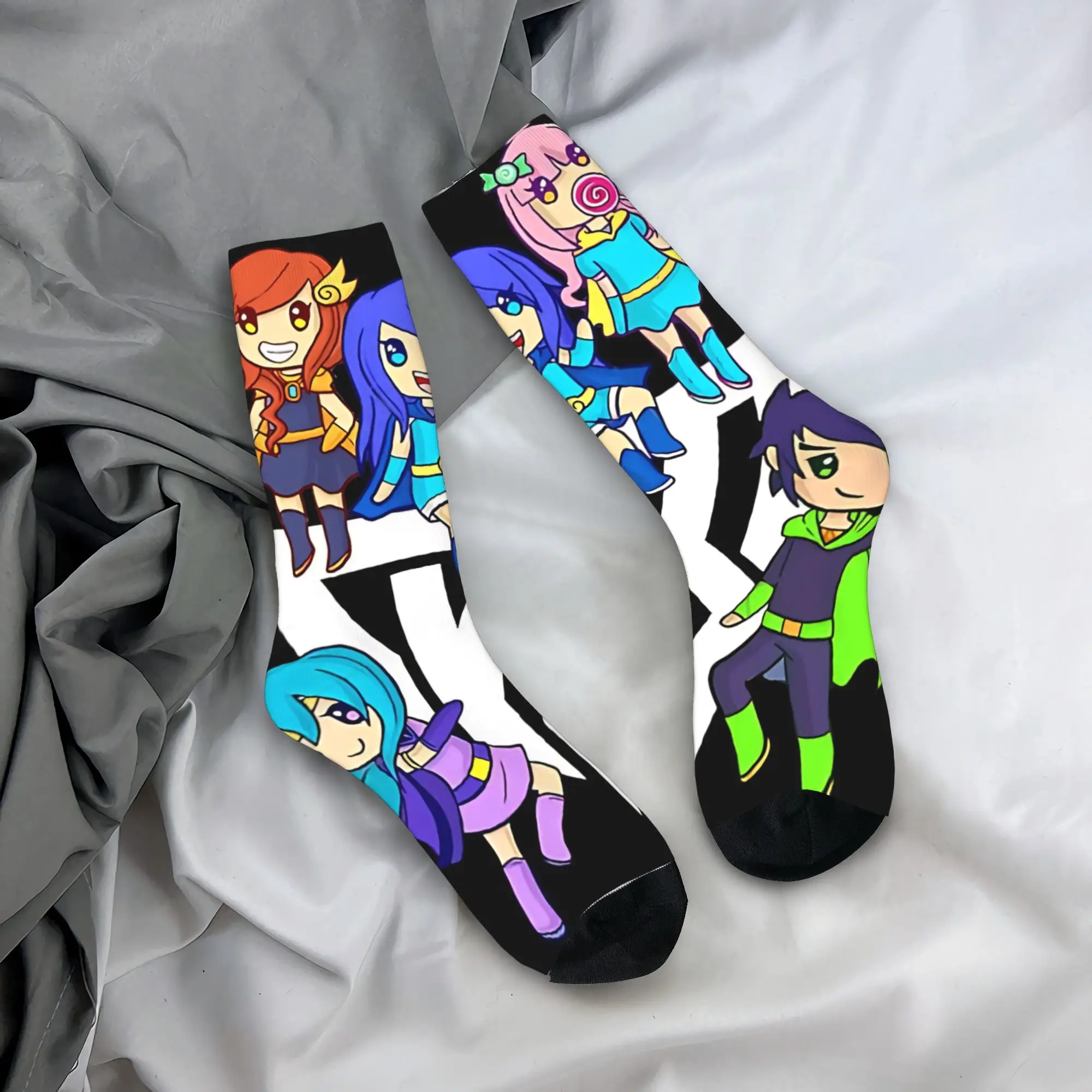 جوارب Gacha life Game بتصميم جوارب غير قابلة للانزلاق للرجال، جوارب رياضية للجري عصرية للخريف قابلة للتنفس #1