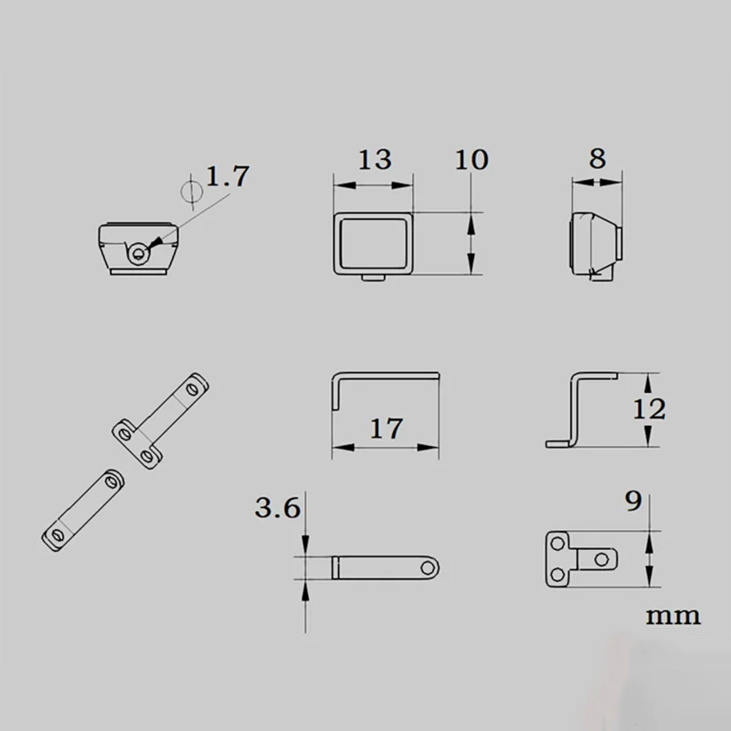 체중계 LED 스포트라이트 손전등 부품, 굴삭기 타미야 Rc 트럭 건설 기계, 개인 DIY 개조 자동차, 1 쌍, 1:14