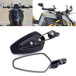 MOROQIU Motorcycle Modified Small Handlebar CNC Die-cast Aluminium Alloy Mirror diameter 7/8