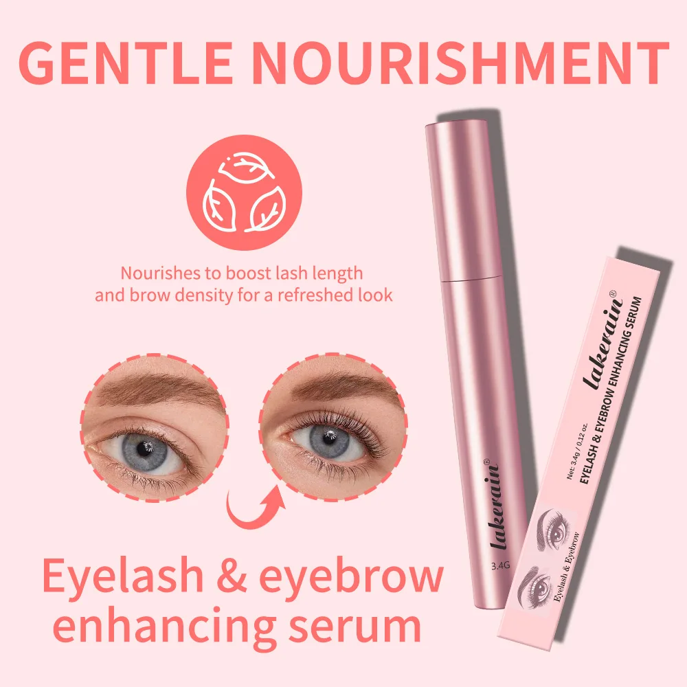 Sérum rehausseur de cils et de sourcils 2 en 1, renforce et nourrit les cils, favorise efficacement la croissance des cils et des sourcils