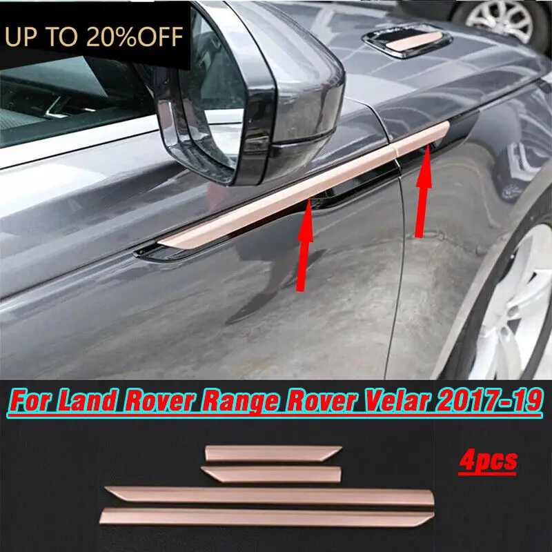 

4pc For Land Rover Range Rover Velar 2017-19 ABS Side Fender Air Vent Cover Trim