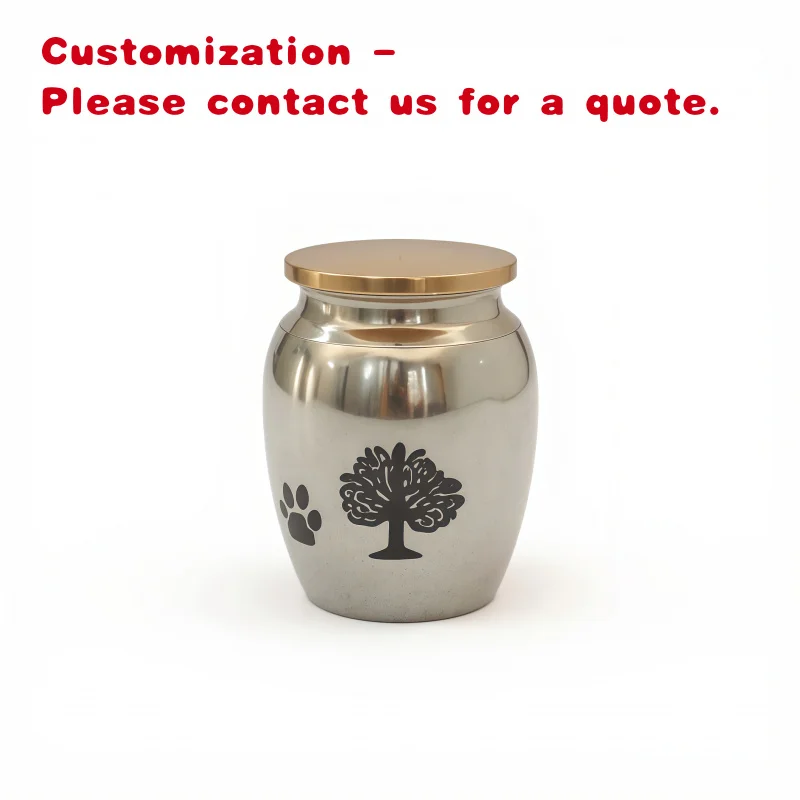 

custom.High Quality European/American Style Metal Pet Urn Ashes-Durable Cemetery Use Pet Ash Urn