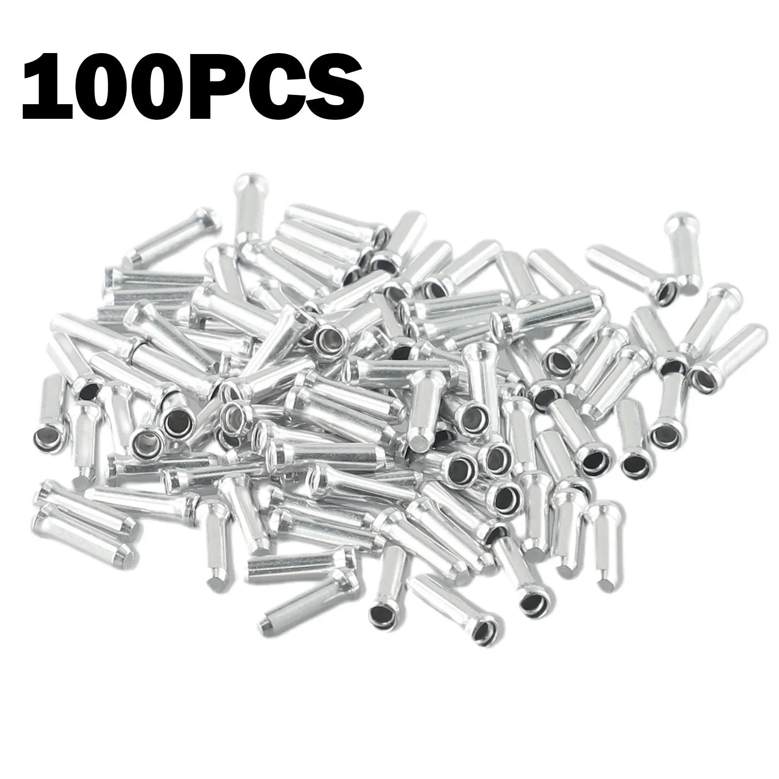 100 sztuk końcówek linki zmiany biegów hamulca rowerowego 12*2mm aluminiowa przewód hamulcowy przerzutka drut zmiany biegów wewnętrzna zaślepka końcówki akcesoria rowerowe