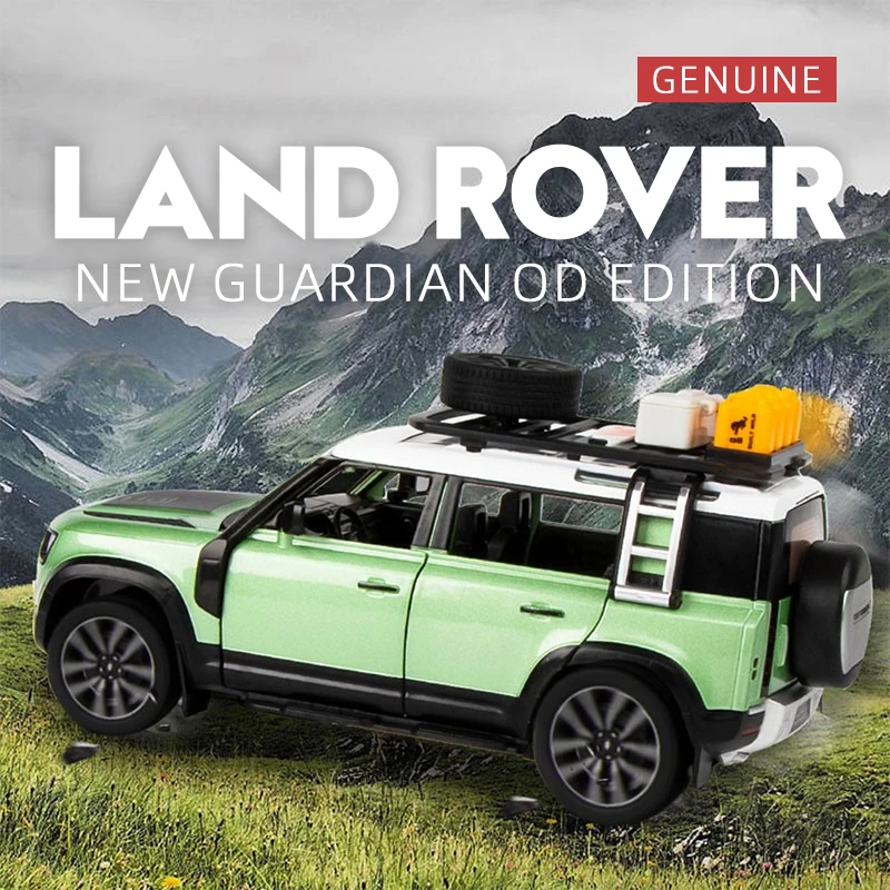 [CubeFun]1:24 Land Rover New Guard-Outdoor Alloy Car Model Sound And Light Pull-Back Toy Car Boys Collection Gifts For Children