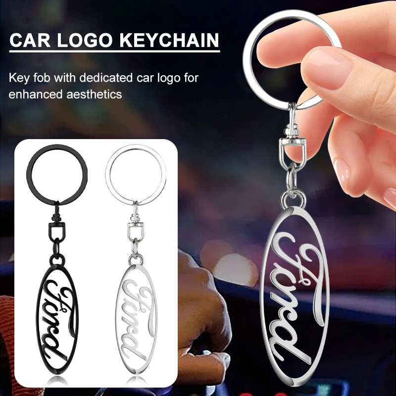 Car Key Chains Keyring Pendant Metal Keychain Holder Auto Accessories For Ford Fiesta Focus 2 mk3 Mondeo mk4 Mustang Ranger Kuga