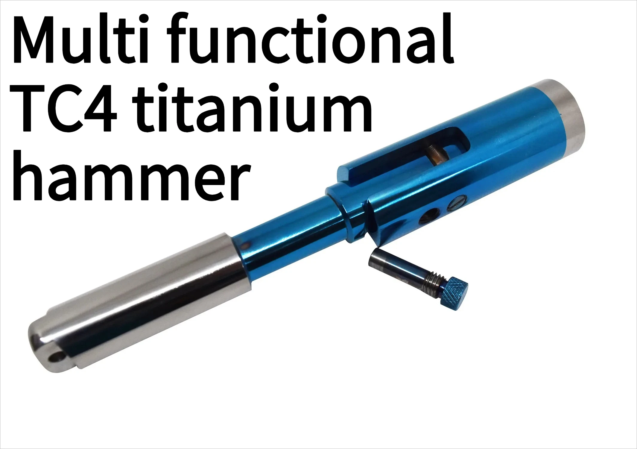 TC4 Titanium Alloy Multifunctional Convertible Straight Body Pure Titanium Hammer Outdoor Portable Self-defense EDC Tool